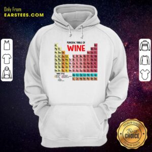 Alternative view of Happy The Chemistry Periodic Table Of Wine Shirt