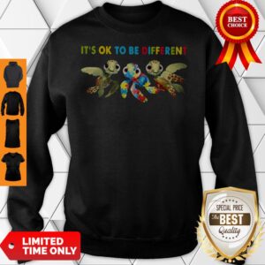Alternative view of Premium It’s Ok To Be Different Turtle Autism Shirt