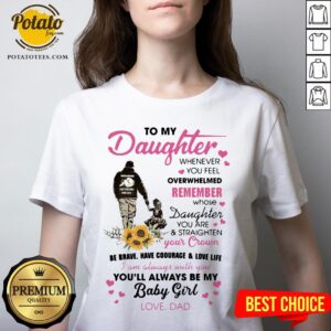 Alternative view of Fathers Day To My Daughter Whenever You Feel Overwhelmed Remember Whose Shirt