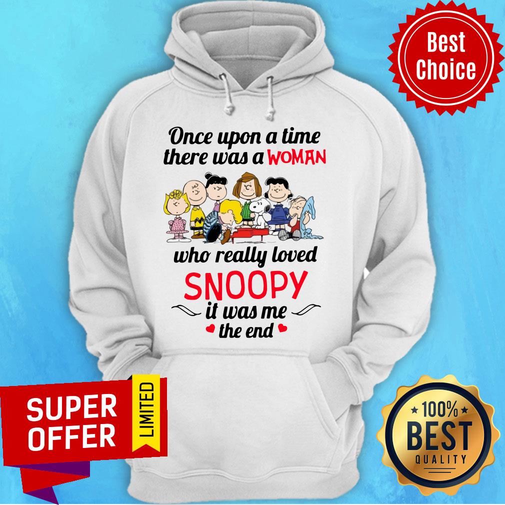 Once Upon A Time There Was A Woman Who Really Loved Snoopy It Was Me The End Shirt - Image 3