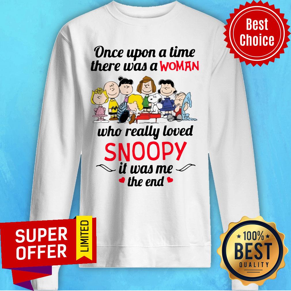 Once Upon A Time There Was A Woman Who Really Loved Snoopy It Was Me The End Shirt - Image 2
