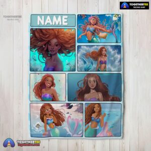 Official The Little Mermaid Ariel Blanket Fleece Customized Blanket