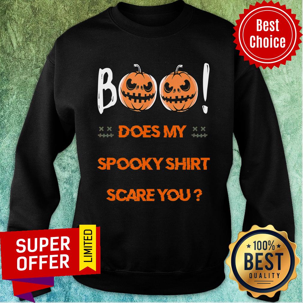 Boo Does My Spooky Scare You Halloween Shirt - Image 5