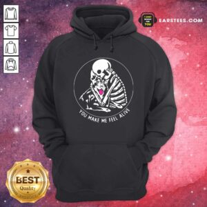Alternative view of Nice Skeleton Hug German Shepherd You Make Me Feel Alive Shirt