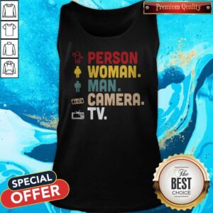 Alternative view of Person Woman Man Camera TV tee – Donald Trump’s Crazy Cognitive Test Word Association Quotes Shirt