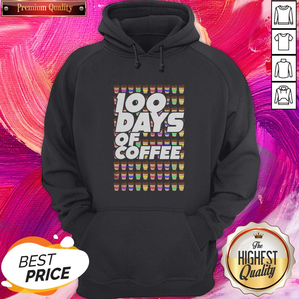 100 Days Of Coffee Premium Official Nice Perfect Shirt - Image 3