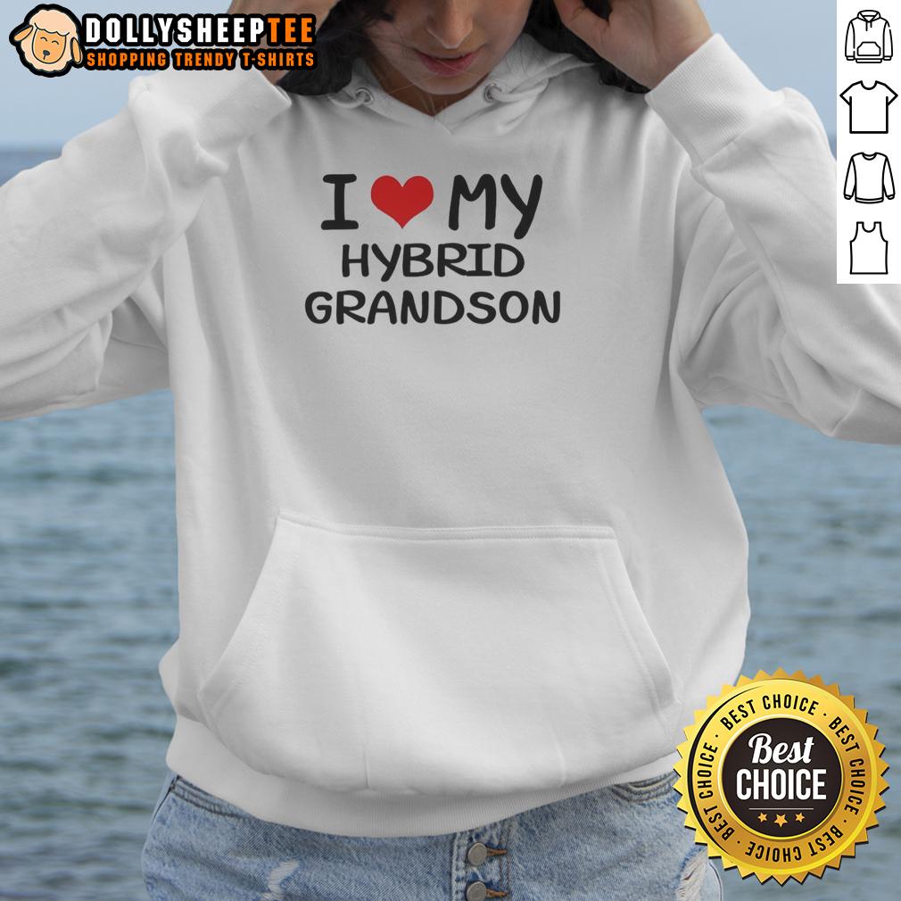 Awesome I Love My Hybrid Grandson T-Shirt - Image 2