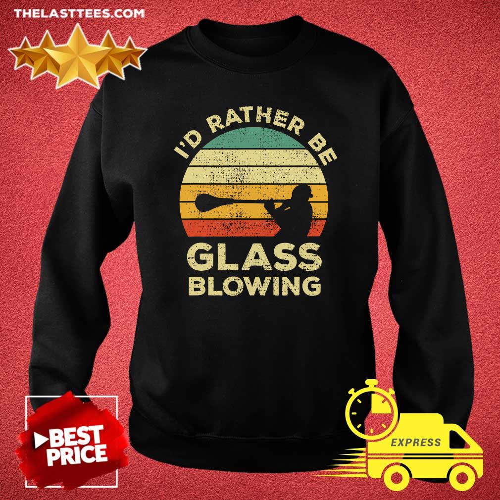 Official I’d Rather Be Glass Blowing Sintage Shirt - Image 2