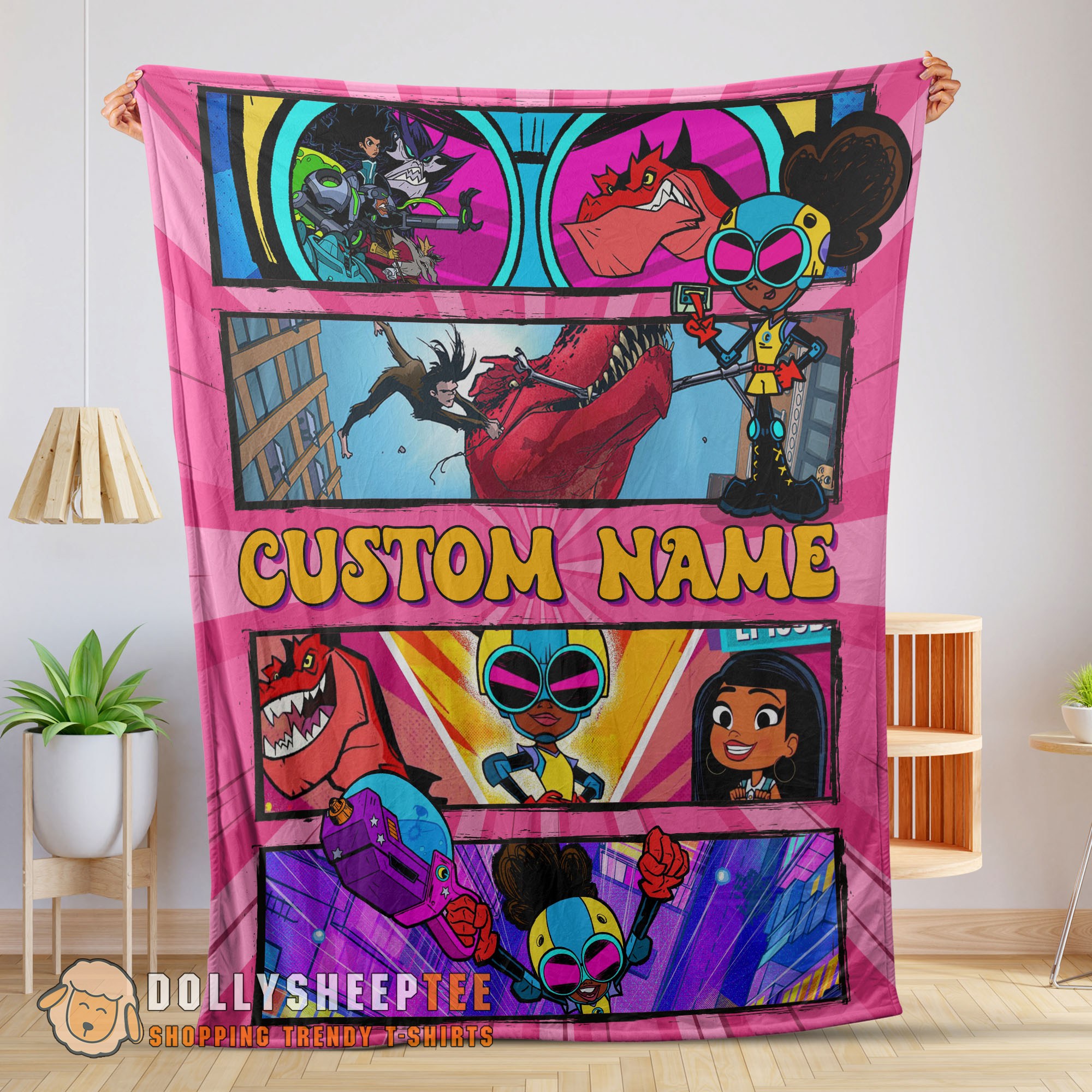 Official Perfect Prehistoric Adventure Girl Warrior Blanket Customize Blanket