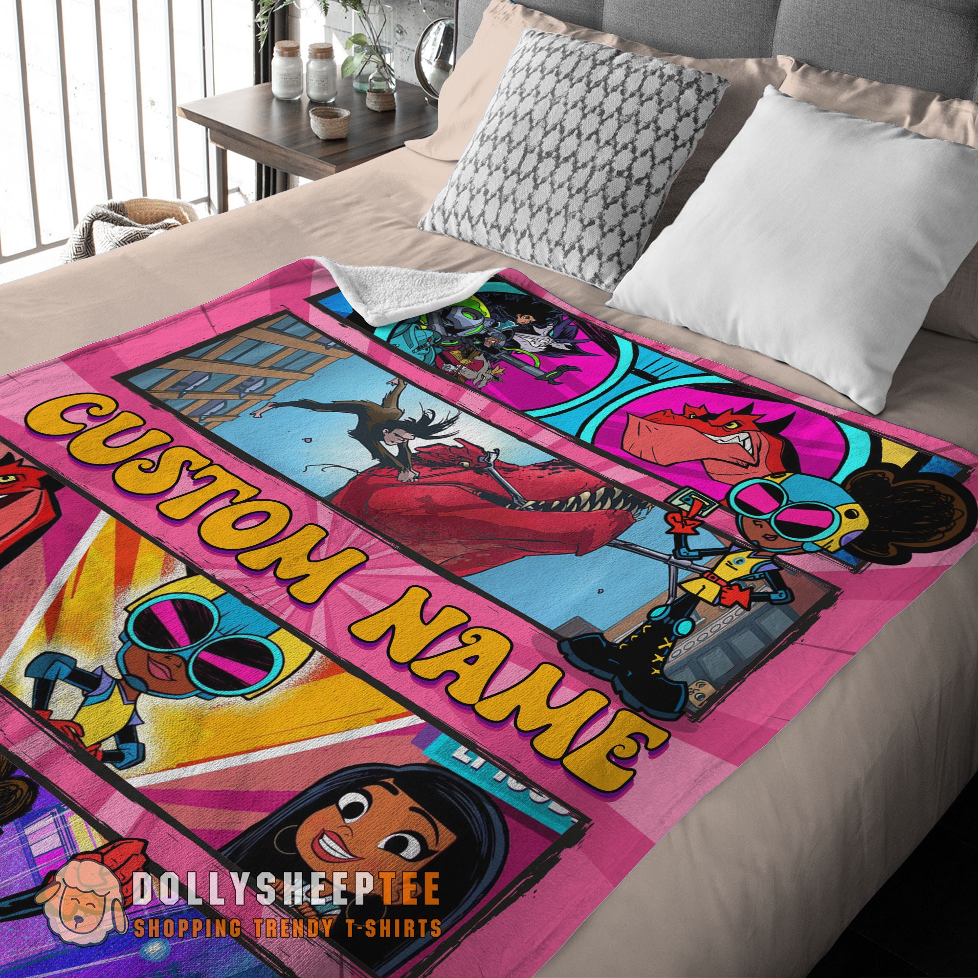 Official Perfect Prehistoric Adventure Girl Warrior Blanket Customize Blanket - Image 2