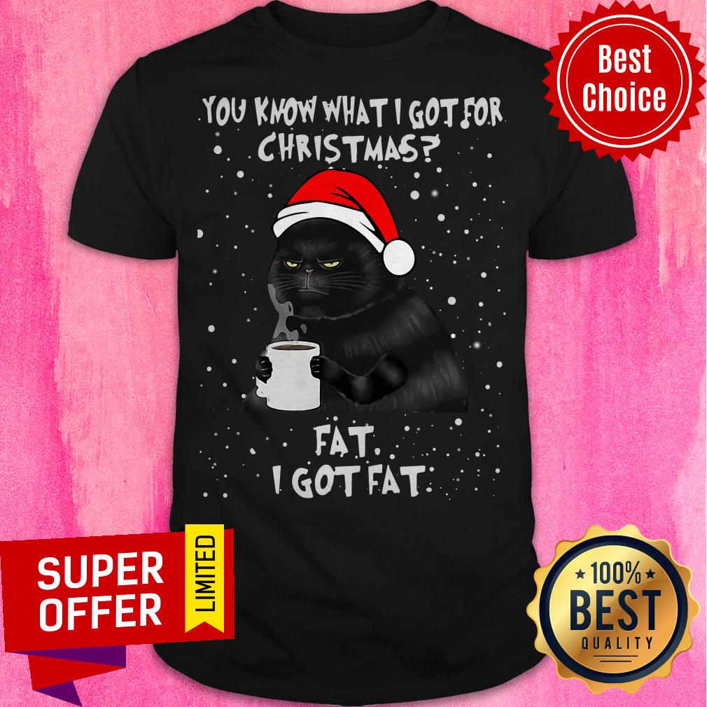 Black Cat You Know What I Got For Christmas Fat I Got Fat Shirt
