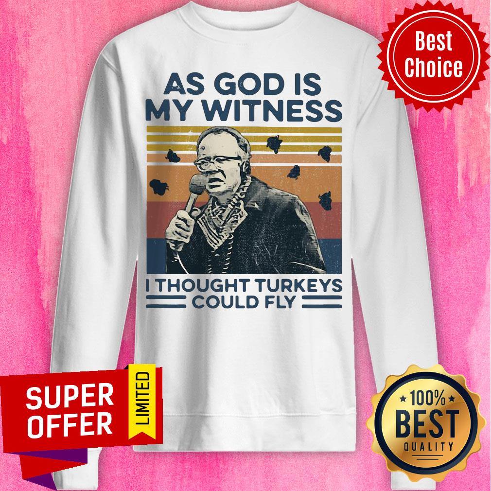 Funny As God Is My Witness I Thought Turkeys Could Fly Vintage Shirt - Image 4