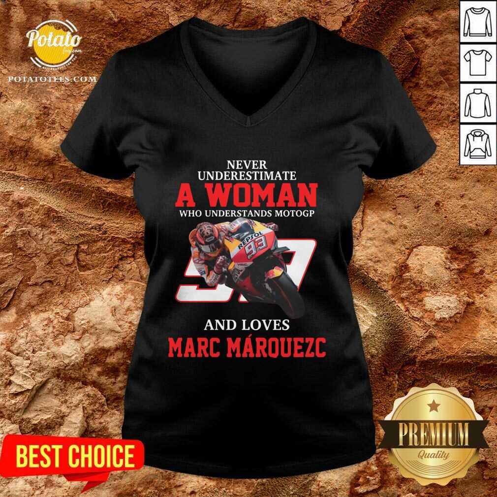 Awesome Never Underestimate A Woman Who Understand Motogp And Love Marc Marquez Shirt - Image 2