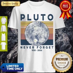 Nice Pluto Never Forget 1930 2006 Vintage Shirt