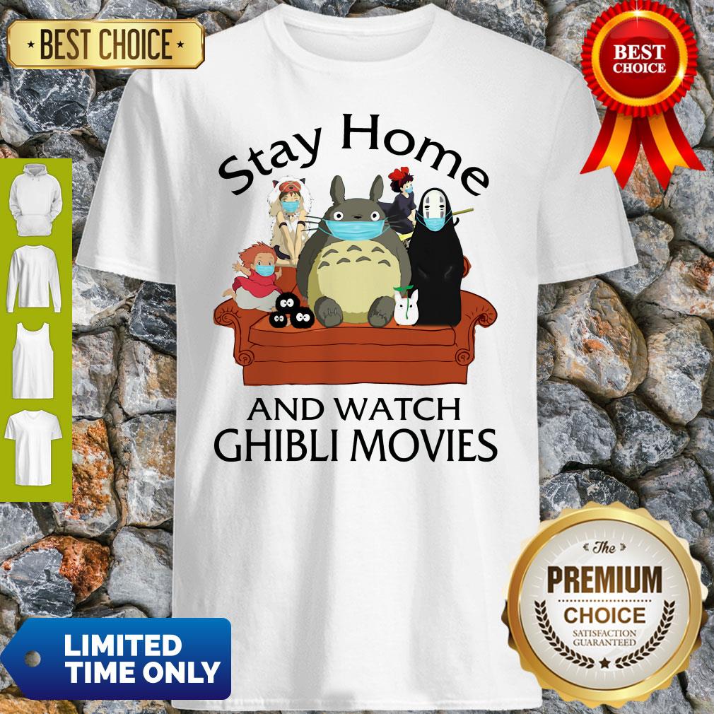 Awesome Totoro Stay Home And Watch Ghibli Movies Shirt