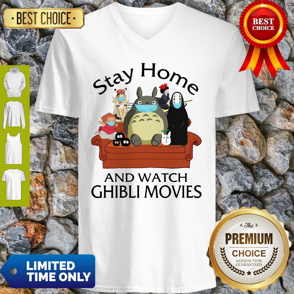 Awesome Totoro Stay Home And Watch Ghibli Movies Shirt - Image 4