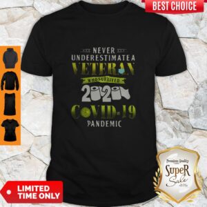 Never Underestimate A Veteran Who Survived 2020 Covid-19 Pandemic Shirt