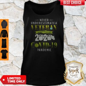 Alternative view of Never Underestimate A Veteran Who Survived 2020 Covid-19 Pandemic Shirt