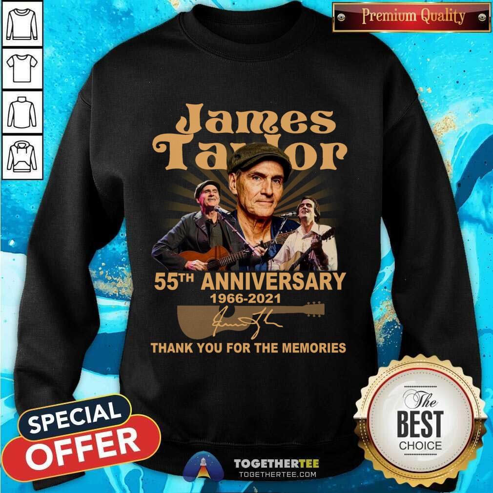 Top James Taylor 55th Anniversary Thank You For The Memories Signatures Shirt - Image 4