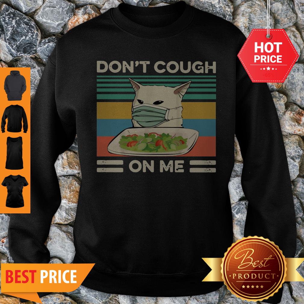Confused Cat Meme Don’t Cough On Me Vintage Shirt - Image 5