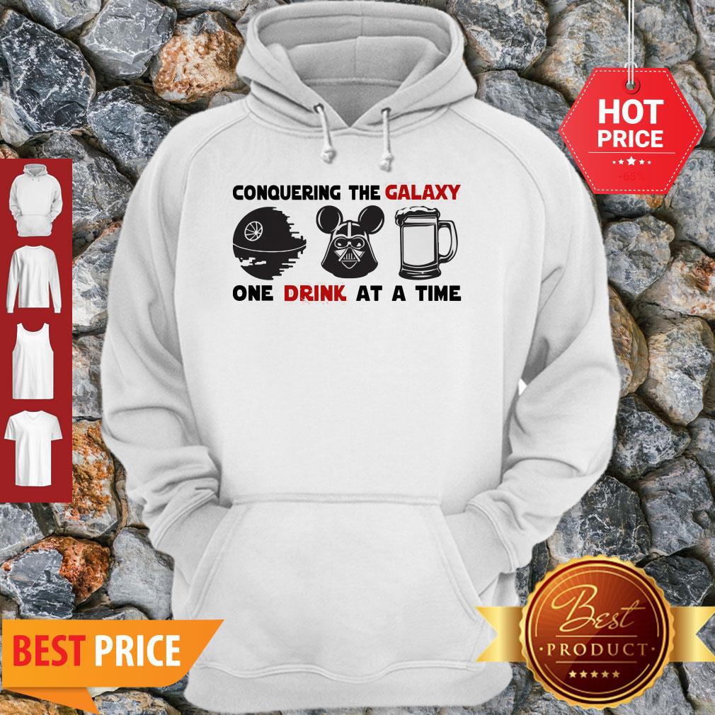 Conquering The Galaxy One Drink At A Time Mickey Darth Vader Shirt - Image 5