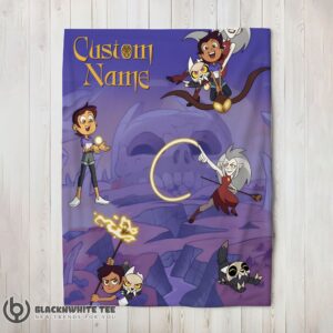 Official Perfect Luz Noceda With King And Eda Clawthorne The Owl House Blanket Fleece Customized Blanket