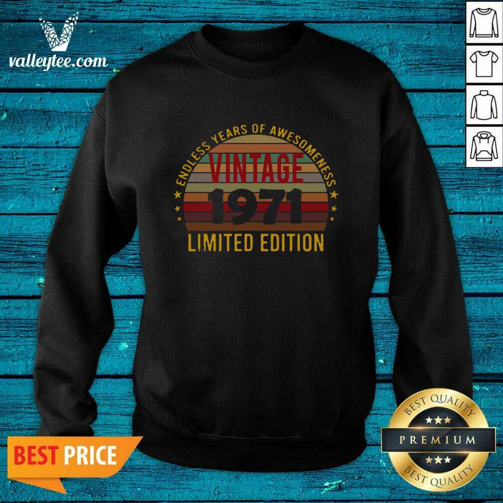 Sweet 50 Year Old 50th Birthday Decorations 1971 Vintage Retro Shirt - Image 5