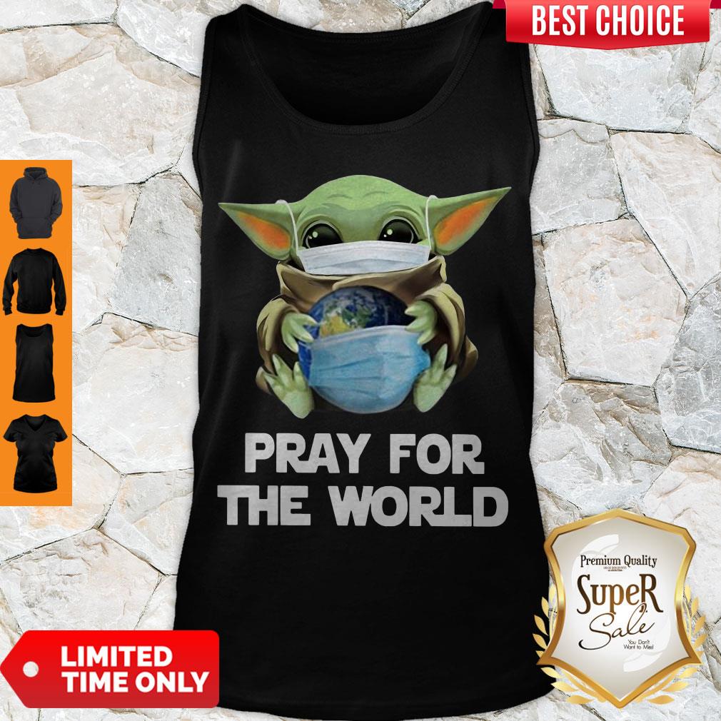Nice Baby Yoda Face Mask Hug Pray For The World Corona Virus Shirt - Image 4