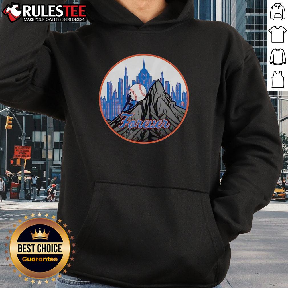 Happy Skyline Forever New York Mets Baseball T-Shirt - Image 2