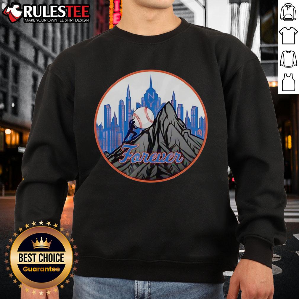 Happy Skyline Forever New York Mets Baseball T-Shirt - Image 5
