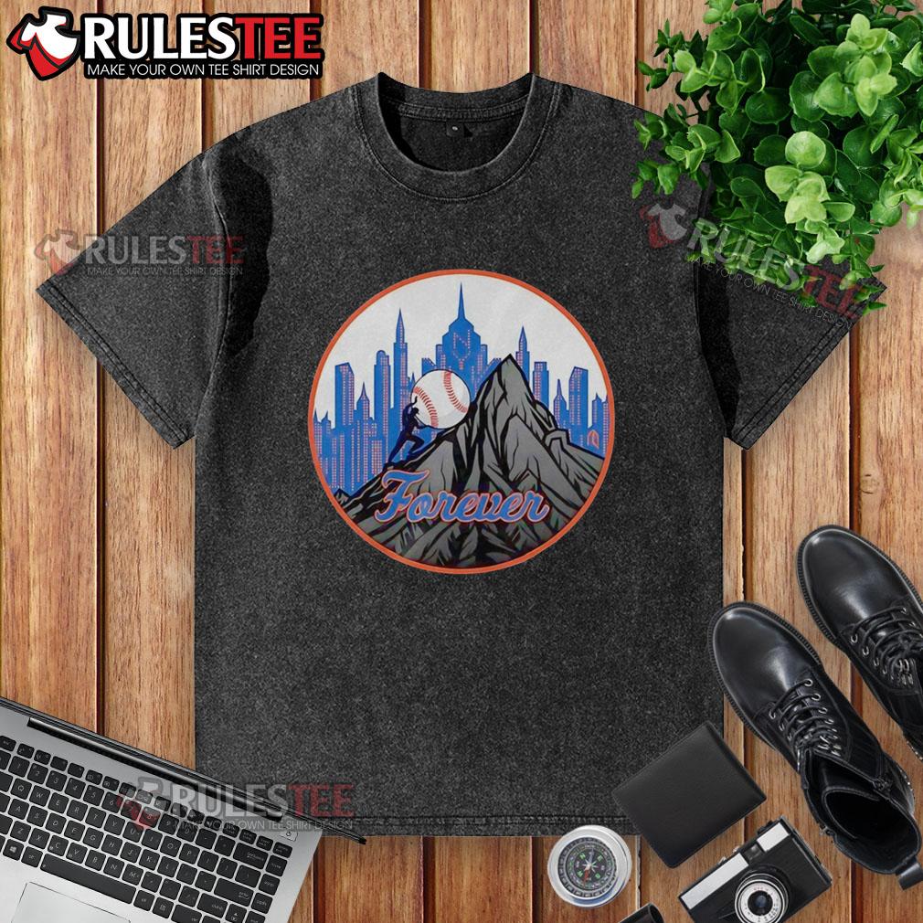 Happy Skyline Forever New York Mets Baseball T-Shirt - Image 6