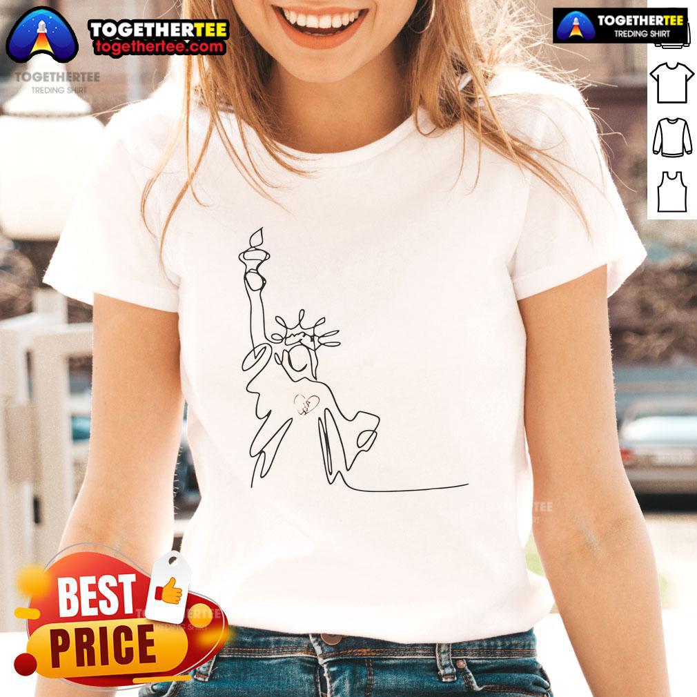 Nice Statue Of Liberty Drawing T-Shirt - Image 3