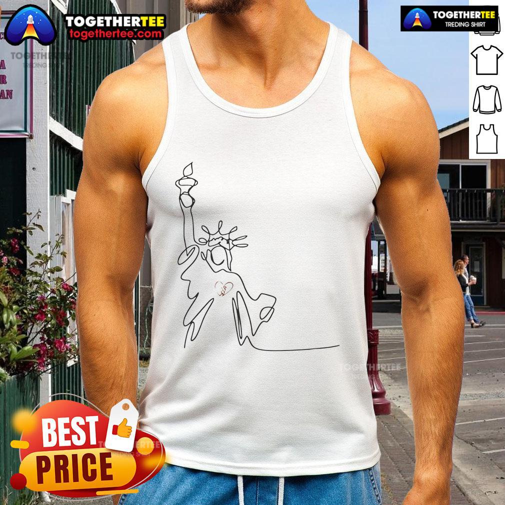 Nice Statue Of Liberty Drawing T-Shirt - Image 4