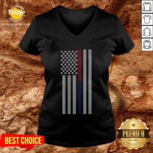 Alternative view of Cute Thin Blue Line American Flag Back The Blue Patriotic Police Shirt