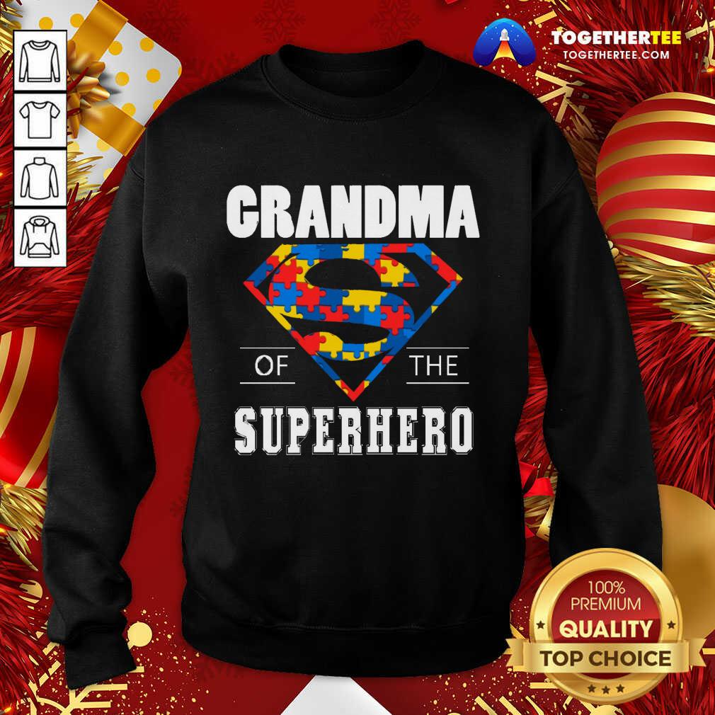 Happy Autism Superman Grandma Of The Superhero Shirt - Image 4