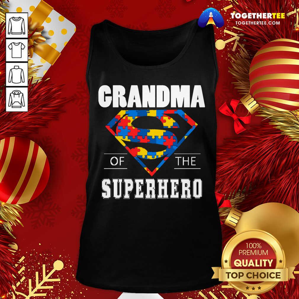 Happy Autism Superman Grandma Of The Superhero Shirt - Image 3