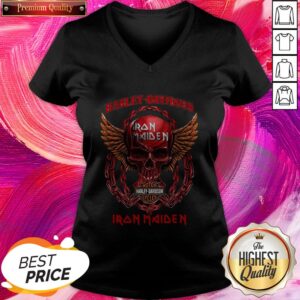 Alternative view of Skull Motor Harley Davidson Iron Maiden Halloween Shirt