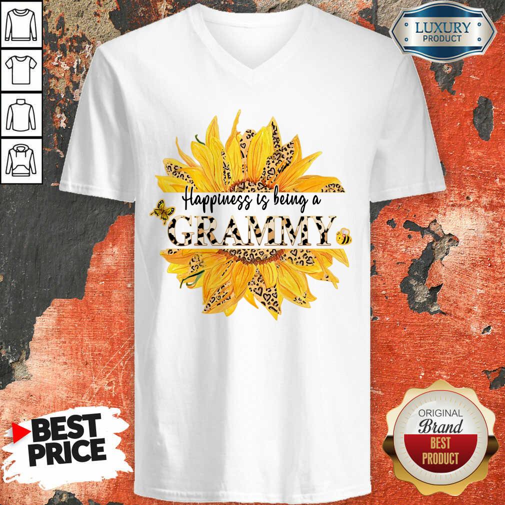 Sunflower Leopard Happiness Is Being A Grammy Shirt - Image 2