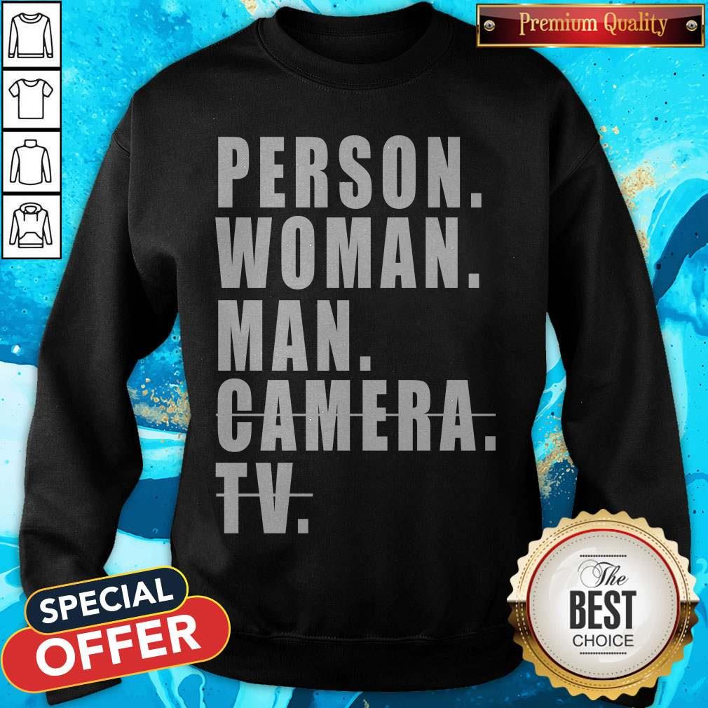 Person Woman Man Camera TV Trump Cognitive Test Shirt - Image 4