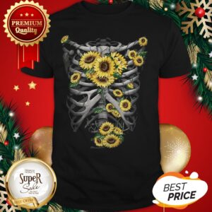 Official Skeleton Bones Sunflowers Shirt