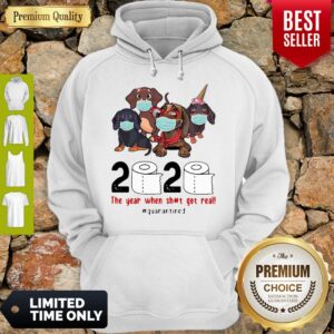 Alternative view of Nice Dachshunds 2020 The Year When Shit Got Real #Quarantined COVID-19 Shirt