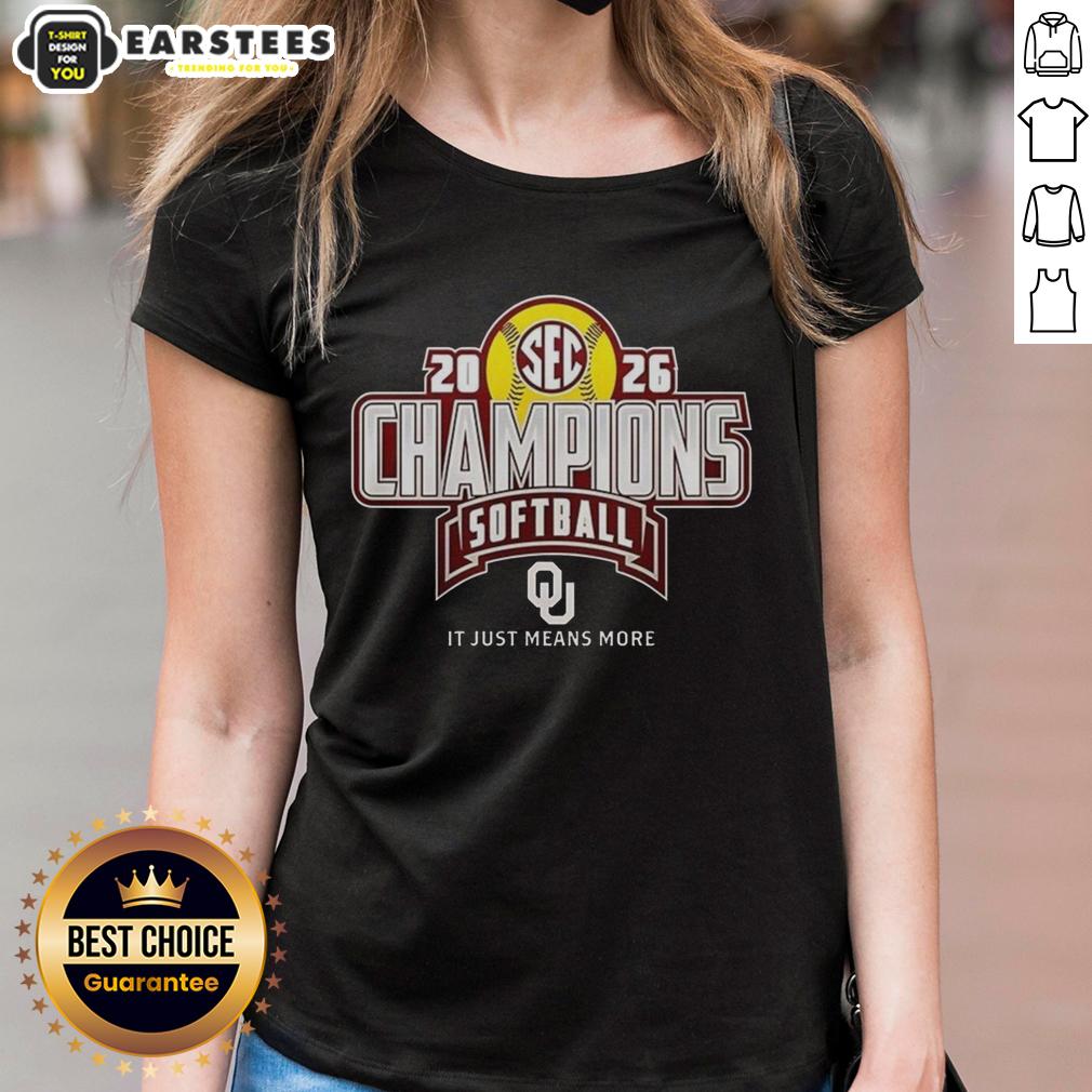 Good Oklahoma Softball Back To Back Sec Regular Season 2026 Champions T-Shirt - Image 3