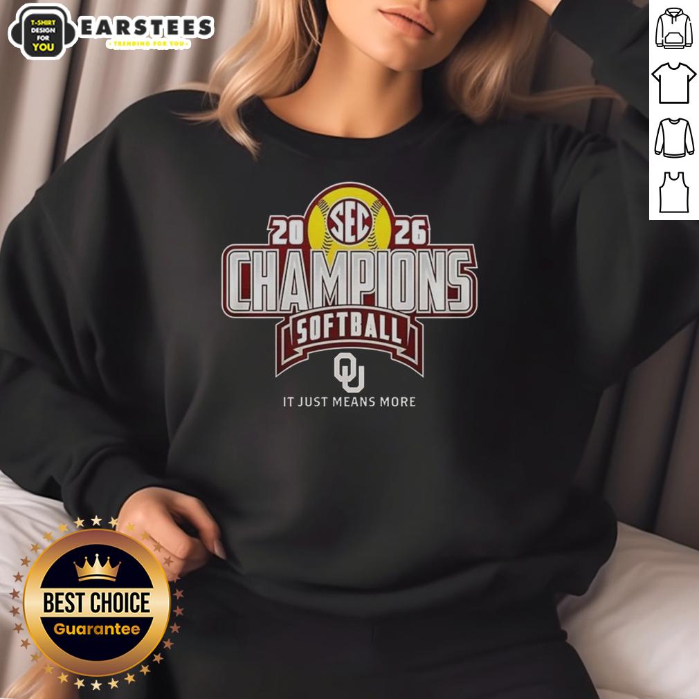 Good Oklahoma Softball Back To Back Sec Regular Season 2026 Champions T-Shirt - Image 5