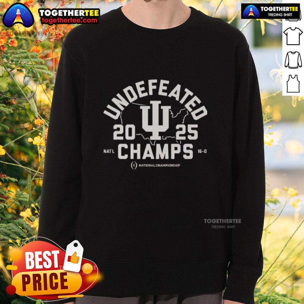 Nice Undefeated Champs 2025 Indiana Hoosiers Football 16-0 T-Shirt - Image 5