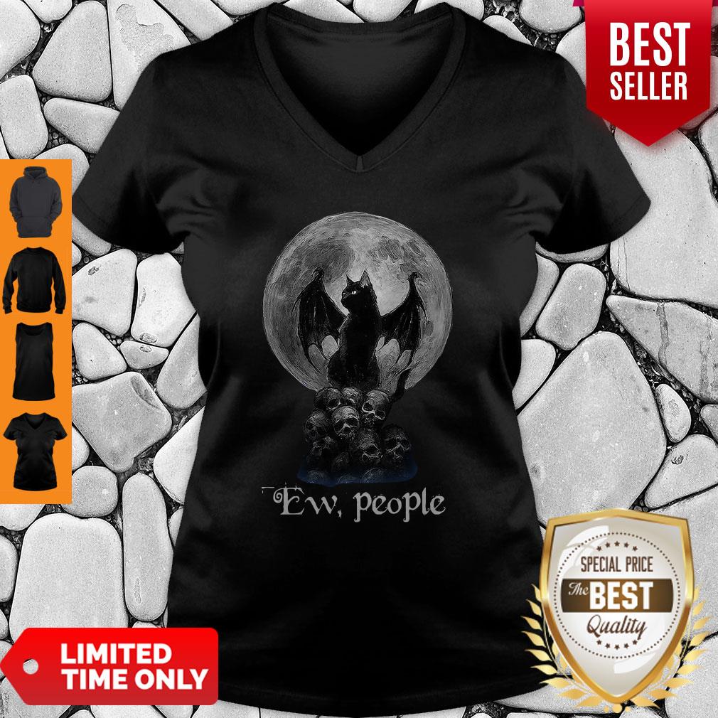 Funny Ew People Skull And Moon Shirt - Image 4