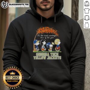 Alternative view of Awesome Georgia Tech Yellow Jackets X Peanuts Snoopy And Friends Autumn It's The Most Wonderful Time T-Shirt