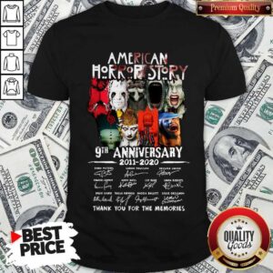 American Horror Story 9th Anniversary 2011 2020 Thank You For The Memories Signatures Shirt