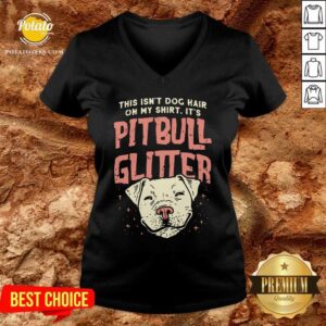Alternative view of Girls Pitbull Glitter Hair Dog Lover Mothers Day Gift Mom Shirt