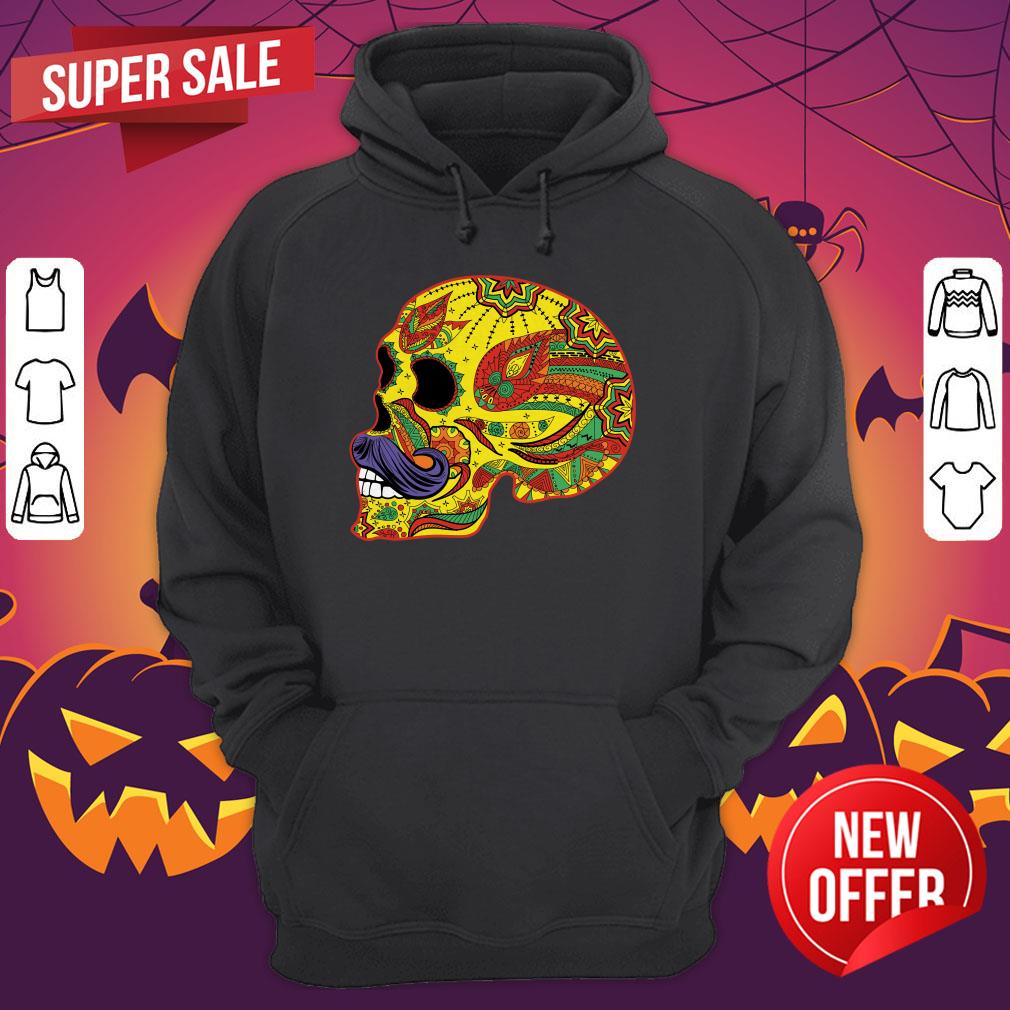 Sugar Skull Mustache - Cinco De Mayo Day Dead Shirt - Image 3