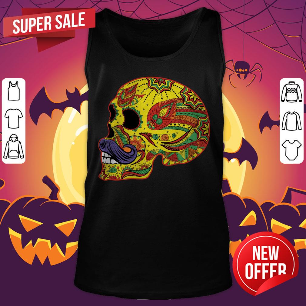 Sugar Skull Mustache - Cinco De Mayo Day Dead Shirt - Image 5